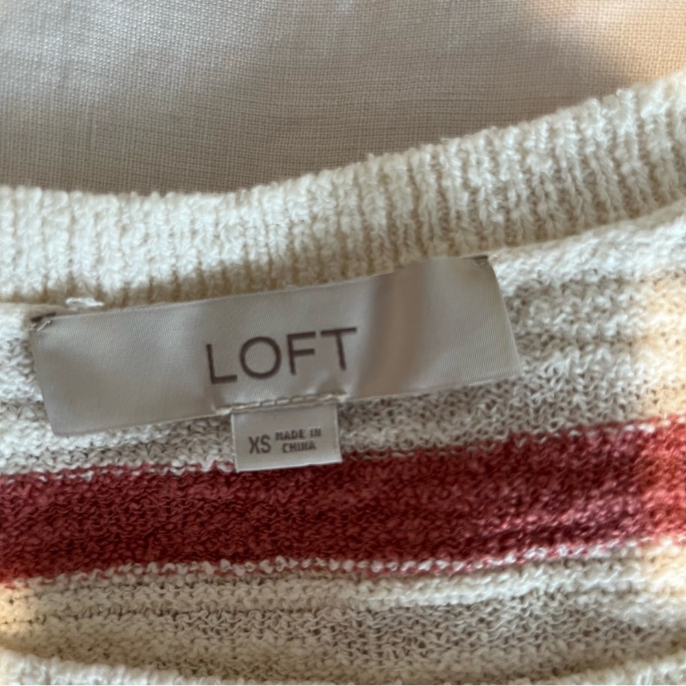 LOFT Striped Pullover Sweater - Picture 4 of 4